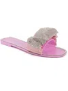 Juicy Couture Hollyn Womens Embellished Slip-on Slide Sandals In Pink