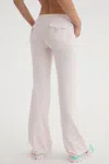 Juicy Couture Hollywood Snap Pocket Cotton Velour Track Pants In Pink