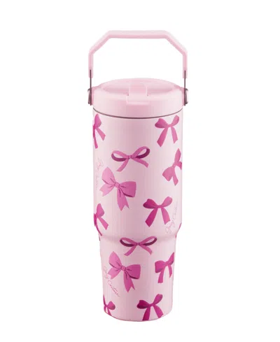 Juicy Couture 30-ounce Stainless Steel Flip Sip Water Tumbler In Pink