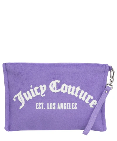Juicy Couture Iris Towelling Pouch In Violet