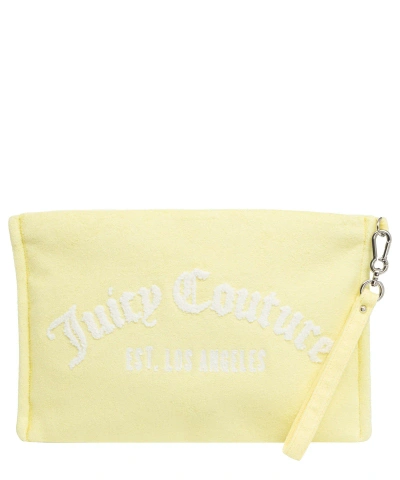 Juicy Couture Iris Towelling Pouch In Yellow