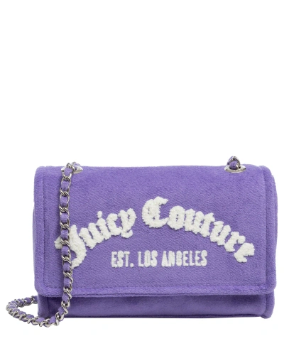 Juicy Couture Iris Towelling Shoulder Bag In Violet