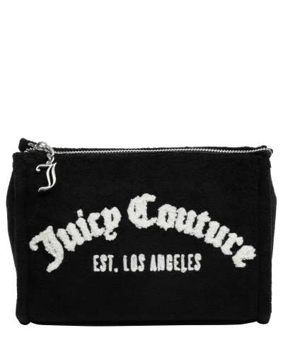 Juicy Couture Iris Towelling Toiletry Bag In Black