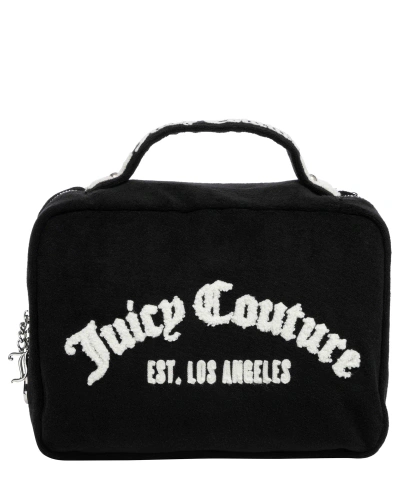 Juicy Couture Iris Towelling Toiletry Bag In Black