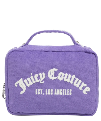 Juicy Couture Iris Towelling Toiletry Bag In Violet