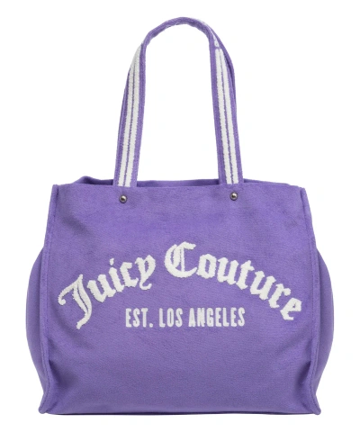 Juicy Couture Iris Towelling Tote Bag In Violet