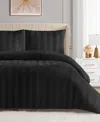 Juicy Couture Jenny Velour Striped Jacquard 2-pc. Comforter Set, Twin/twin Xl In Black