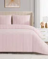 Juicy Couture Jenny Velour Striped Jacquard 3-pc. Comforter Set, Full/queen In Pink