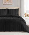 Juicy Couture Jenny Velour Striped Jacquard 3-pc. Comforter Set, King In Black