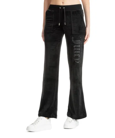 Juicy Couture Jewel Dia Sweatpants In Black