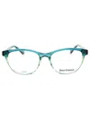 Juicy Couture Ladies Blue Oval Eyeglass Frames Ju197 In Blue Teal/clear Demo Lens