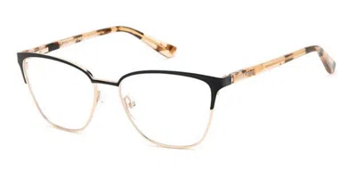 Juicy Couture Ju 238/g 003 Women's Glasses Black Size 53 - Free Lenses - Blue Light Block Available In Gold