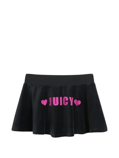 Juicy Couture Juicy Angel Cotton Mini Skirt In Black