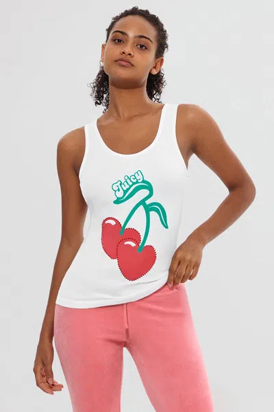 Juicy Couture Juicy Cherry Tank In White