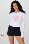 Juicy Couture Juicy Girls Only Long Sleeve Tee In White