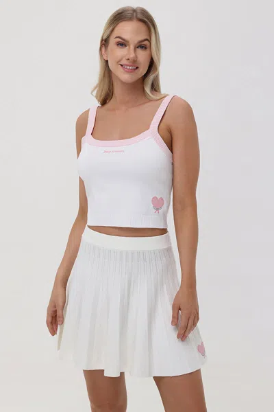 Juicy Couture Juicy Tennis Sweater Tank In White