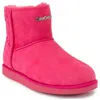 Juicy Couture Kave Womens Faux Suede Slip On Winter & Snow Boots In Pink