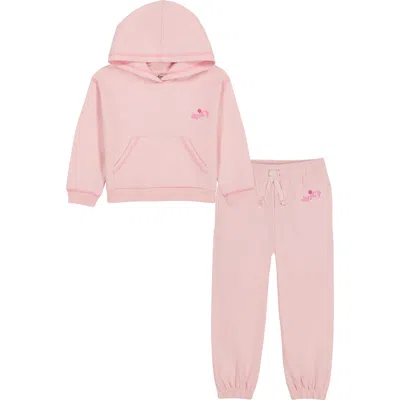 Juicy Couture Kids' 2-piece Fleece Hoodie & Joggers Set In Pink