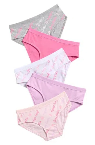 Juicy Couture Kids' 5-pack Cotton Blend Brief In Multi