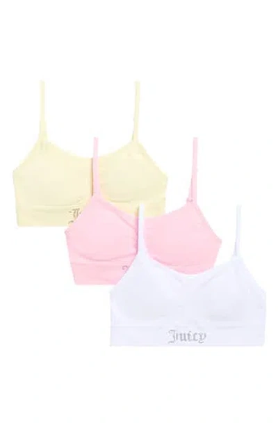 Juicy Couture Kids' Assorted 3-pack Bralettes In Multi