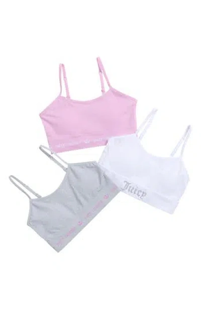 Juicy Couture Kids' Assorted 3-pack Bralettes In Pink