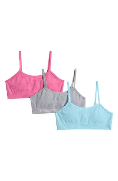 Juicy Couture Kids' Assorted 3-pack Rib Bralettes In Multi