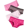 Juicy Couture Kids' Assorted 4-pack Stretch Cotton Boyleg Briefs In Multi