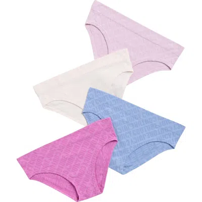 Juicy Couture Kids' Assorted 4-pack Jacquard Bikini Briefs In Multi