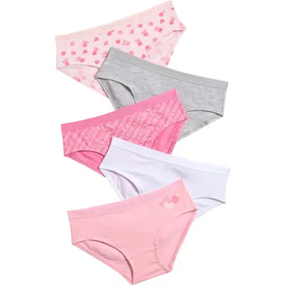 Juicy Couture Kids' Assorted 5-pack Stretch Bikini Briefs In Multi