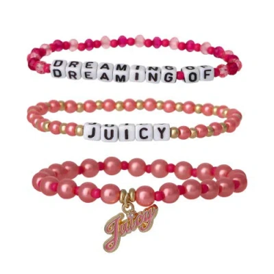 Juicy Couture Kids Beaded Bracelet Set In Multi