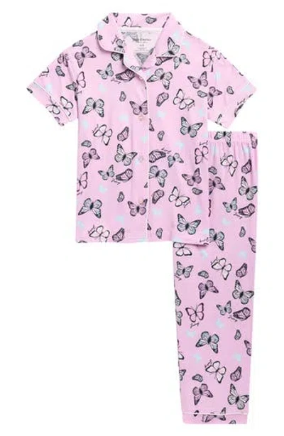 Juicy Couture Kids' Butterfly Peached Jersey Two-piece Pajamas