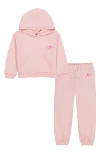 Juicy Couture Kids' Fleece Hoodie & Sweatpants Set In Pink