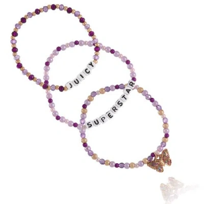 Juicy Couture Kids Kids "juicy Superstar" Beaded Bracelet Set In Multi