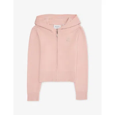 Juicy Couture Kids' Logo-embellished Knitted Hoody 7-15 Years Lotu In Brown