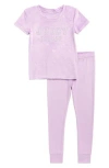Juicy Couture Kids' Orchid Lattice Velvet Pajamas In Pink