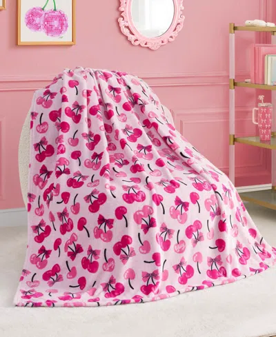 Juicy Couture Kids Plush Throw, 50" X 70" In Pink