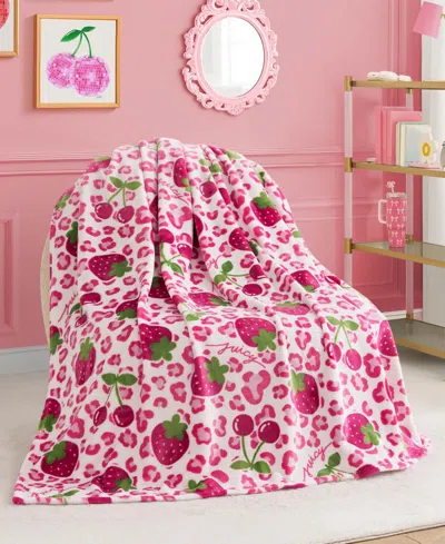Juicy Couture Kids Plush Throw, 50" X 70" In Pink