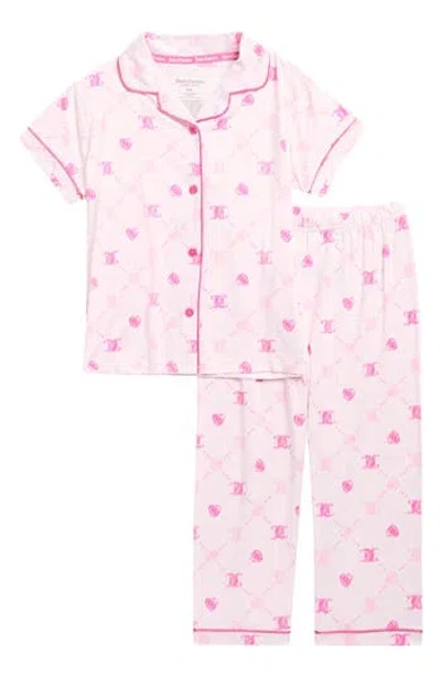Juicy Couture Kids' Printed 2-piece Pajamas In Pink