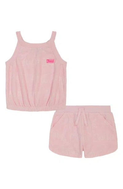 Juicy Couture Kids' Terry Tank & Shorts Set In Pink Assorted