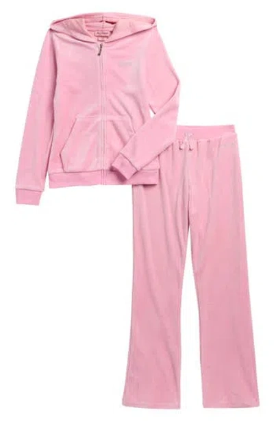 Juicy Couture Kids' Velour Hoodie & Sweatpants Set In Multi