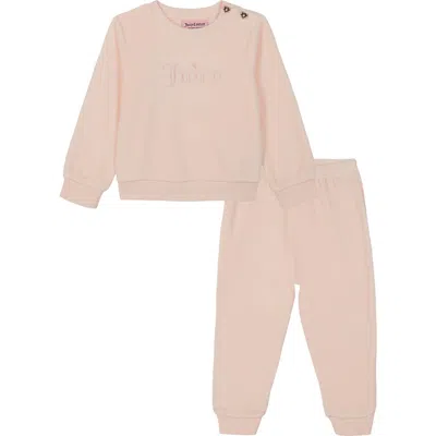 Juicy Couture Kids' Velour Sweatshirt & Joggers Set In Pink