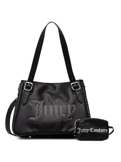Juicy Couture Kimberly Crystal-embellished Studded Tote Bag In Black