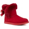 Juicy Couture King Womens Faux Fur Lined Ankle Ankle Boots In Red