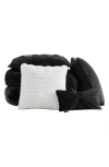 Juicy Couture Kiss 5-piece Pleat Plush Comforter Set In Black