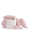 Juicy Couture Kiss 5-piece Pleat Plush Comforter Set In Pale Pink