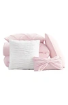 Juicy Couture Kiss 5-piece Pleat Plush Comforter Set In Pale Pink