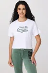 Juicy Couture Kiss My Couture Boxy Tee In White