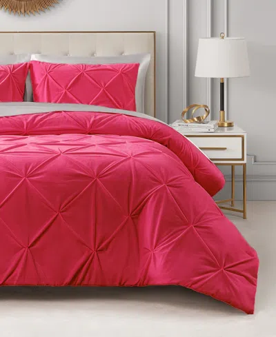Juicy Couture Kiss Pleat Plush 3-pc. Comforter Set, Full/queen In Pink