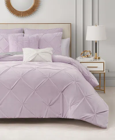 JUICY COUTURE KISS PLEAT PLUSH 7-PC. COMFORTER SET, FULL/QUEEN