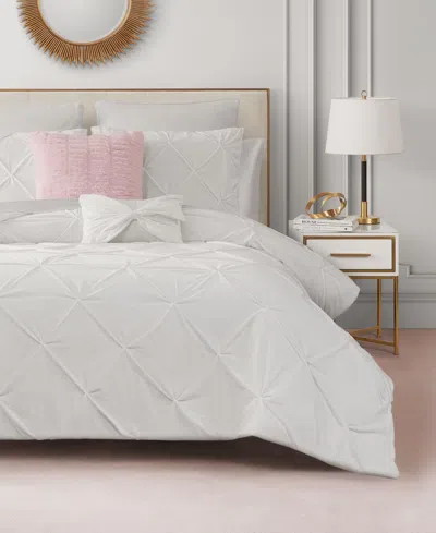 Juicy Couture Kiss Pleat Plush 7 Pc. Comforter Sets In White